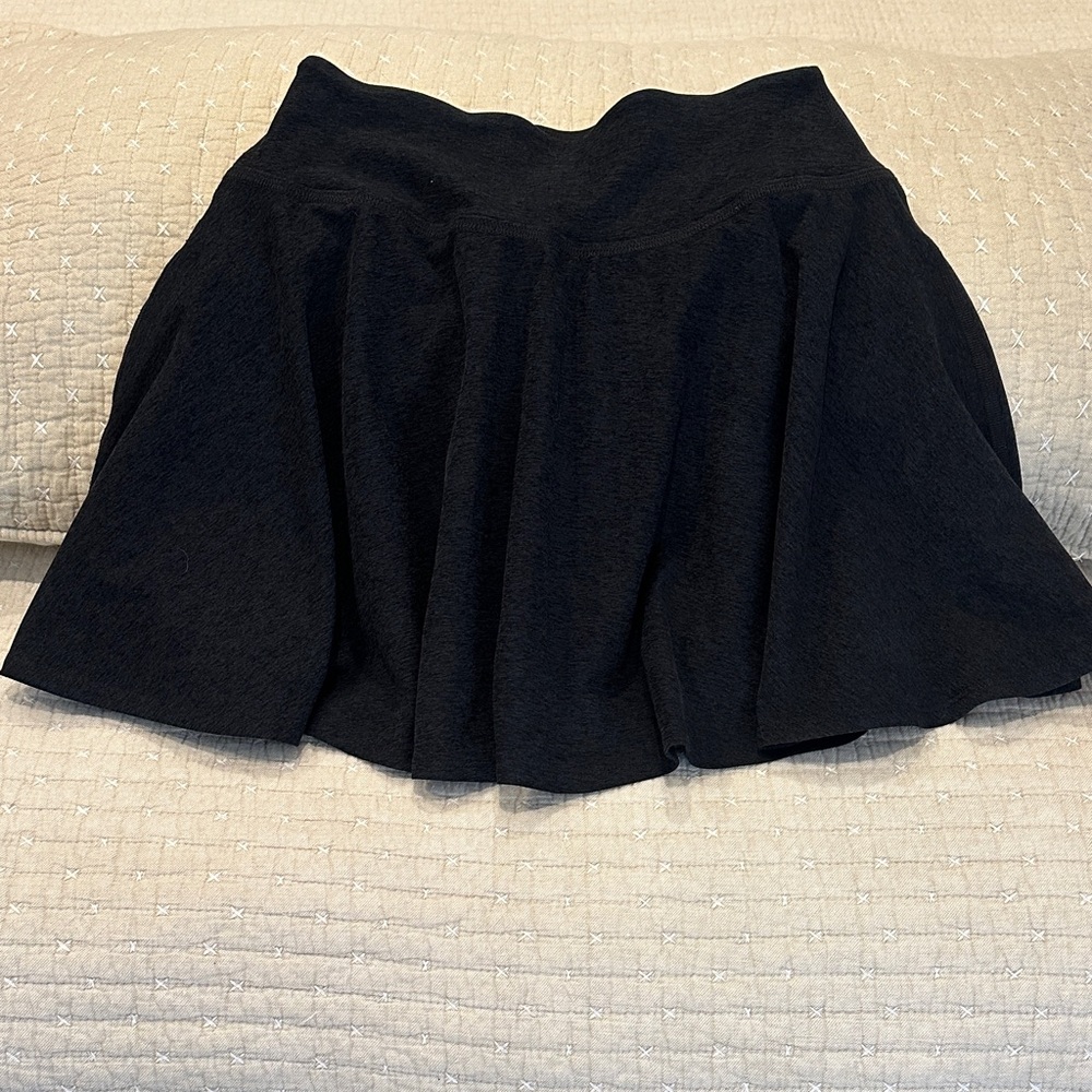 Beyond Yoga Black Flared Mini Skirt